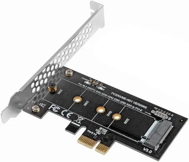 Alt view image 3 of 4 - WRIARICH M.2 NVMe to PCIe 3.0 X1 Expansion Card, M-Key NGFF SSD Converter Riser Card, PCI Express X1 Adapter for M.2 NVMe Solid State Drives Desktop Storage Add-On Card
