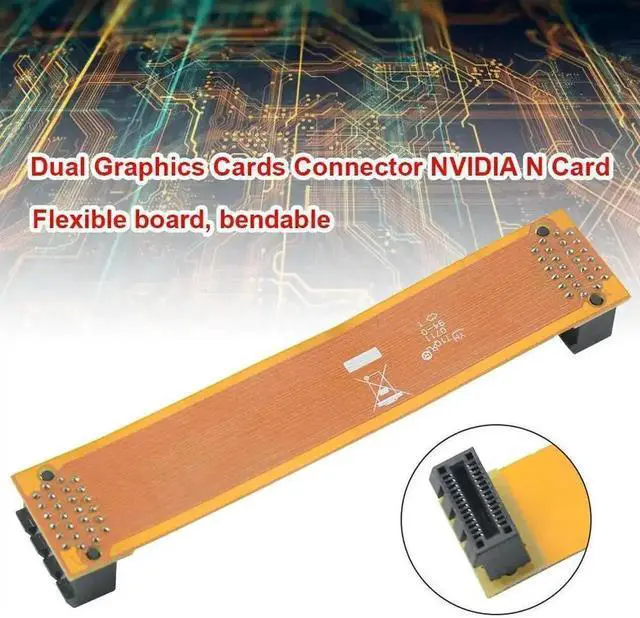 Main image of WRIARICH PCIe SLI Bridge Cable, Dual NVIDIA Graphics Card Interconnect Connector Multi-GPU Sync Ribbon Adapter