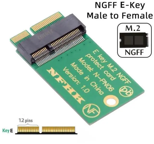 Alt view image 6 of 7 - WRIARICH M.2 2230 to 2242 NGFF A+E Key Extension Adapter, Wireless WiFi Card Spacer Protector Upgrade Board