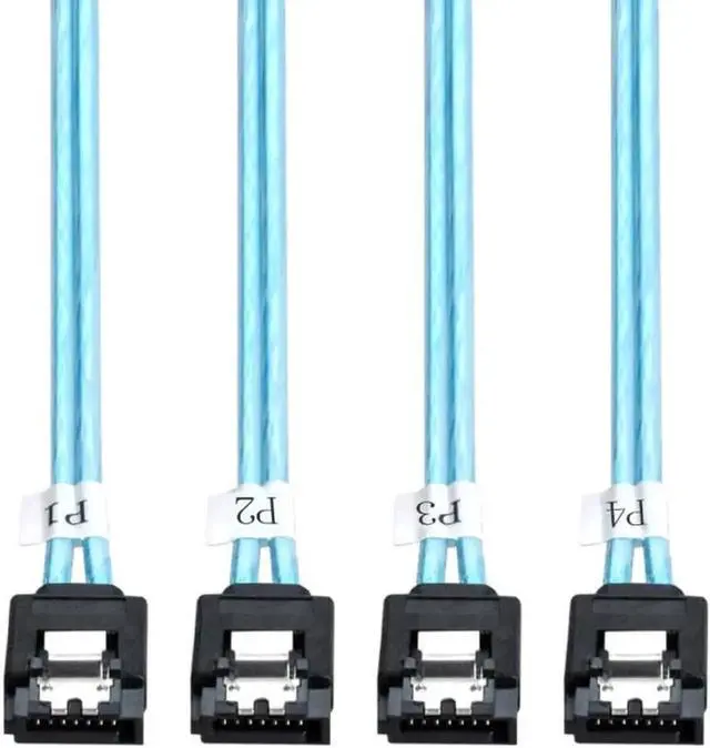 Alt view image 2 of 3 - WRIARICH 1m Mini SAS SFF-8643 Host to 4 SATA 7Pin Breakout Cable, 6Gbps Internal Server RAID Hard Drive Data Cable 100cm