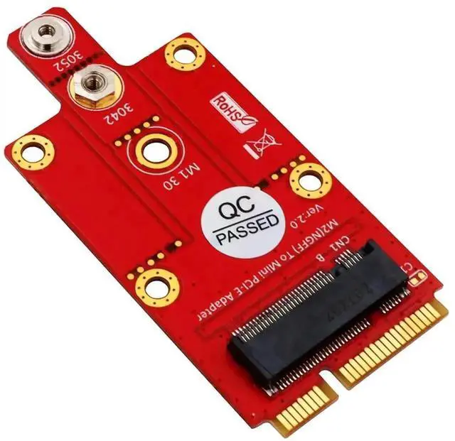 Main image of WRIARICH M.2 NGFF Key B to Mini PCI-E Adapter Card for 3G/4G/5G Module, 3042/3052 Size