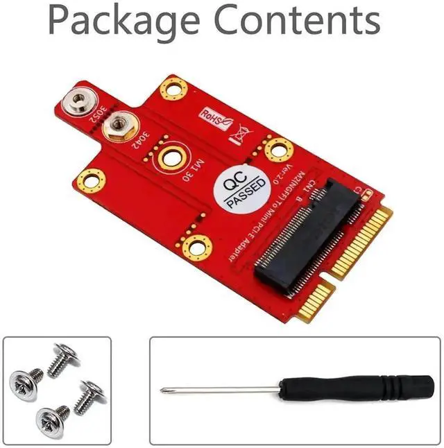 Alt view image 2 of 6 - WRIARICH M.2 NGFF Key B to Mini PCI-E Adapter Card for 3G/4G/5G Module, 3042/3052 Size