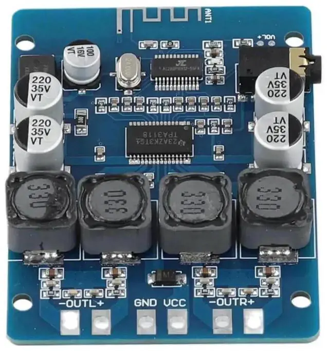 Alt view image 2 of 3 - WRIARICH XH-M314 Bluetooth Audio Amplifier Board, TPA3118 2×45W Digital Stereo Amp Module DC 12-28V
