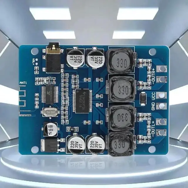 Alt view image 3 of 3 - WRIARICH XH-M314 Bluetooth Audio Amplifier Board, TPA3118 2×45W Digital Stereo Amp Module DC 12-28V