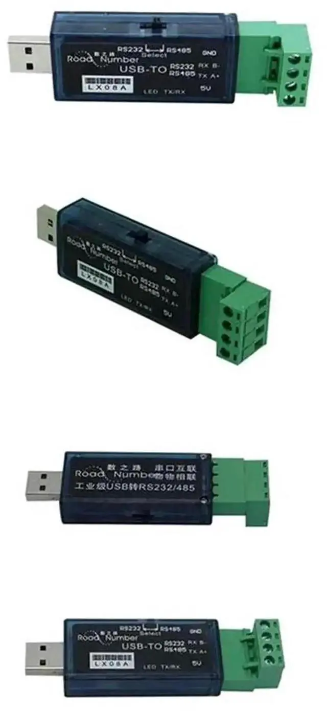 Alt view image 2 of 4 - WRIARICH LX08A USB to RS232 RS485 Dual Function Serial Converter, Bidirectional Transparent Transmission, Max 500M Long Distance Communication Module