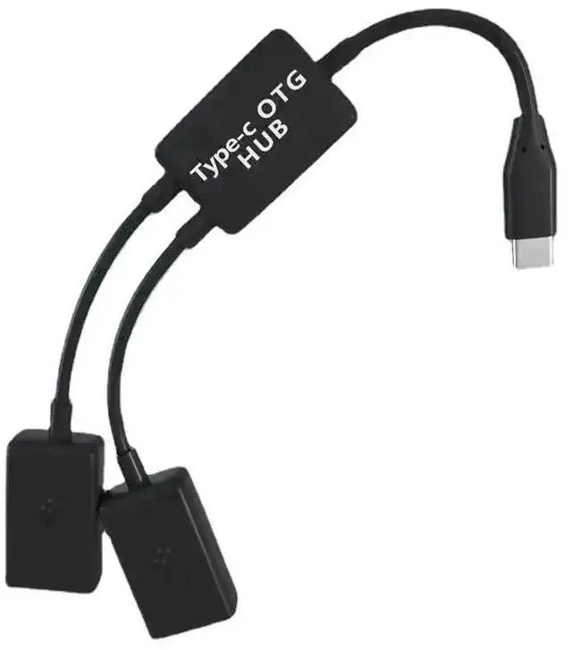 Alt view image 3 of 6 - WRIARICH USB-C to USB 2.0 1-in-2 OTG Splitter Cable, Micro USB Hub Adapter for Phone Expansion, Display & Charging
