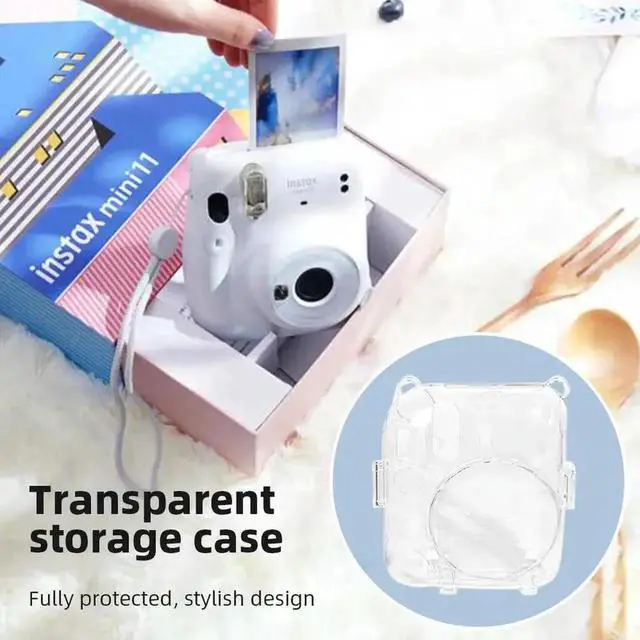Alt view image 2 of 3 - WRIARICH Transparent Protective Camera Case Shell with Shoulder Strap Storage Bag Compatible with Fujifilm Instax Mini 12 Instant Camera