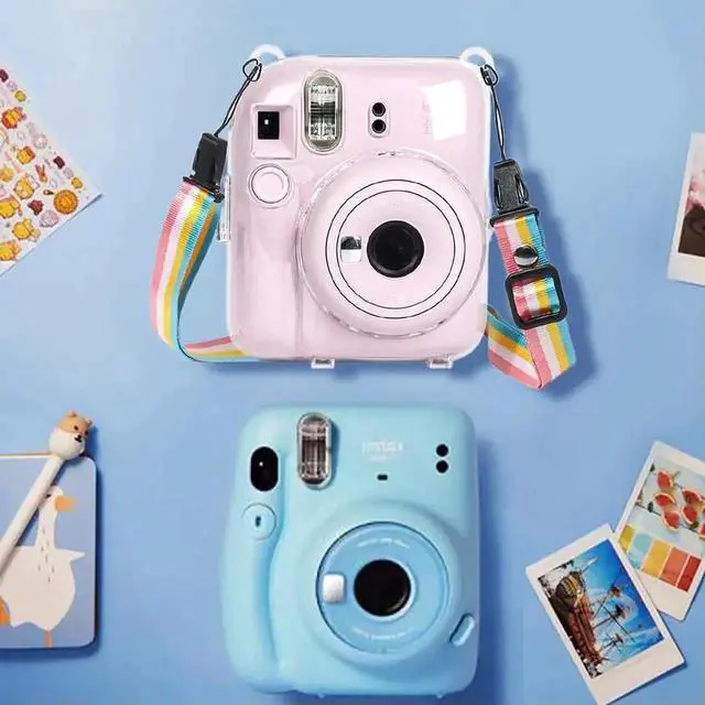 Alt view image 3 of 3 - WRIARICH Transparent Protective Camera Case Shell with Shoulder Strap Storage Bag Compatible with Fujifilm Instax Mini 12 Instant Camera