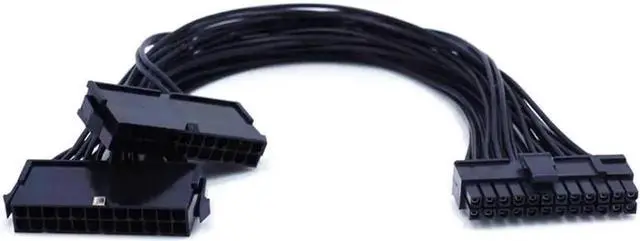 Main image of WRIARICH 30cm ATX 24Pin (20+4) Dual PSU Synchronous Startup Extension Cable, Male to Female Y Splitter Cord for BTC Mining Rig Dual Power Supply Synchronization