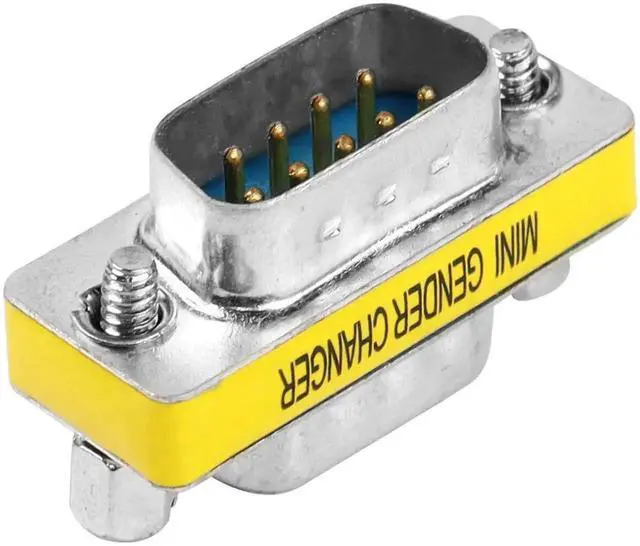 Alt view image 3 of 7 - WRIARICH 4 Pack DB9 Male to Male RS232 Serial Gender Changer, D-SUB 9Pin Serial Port Coupler Adapter for PLC, POS, Industrial Controllers & Testing Equipment