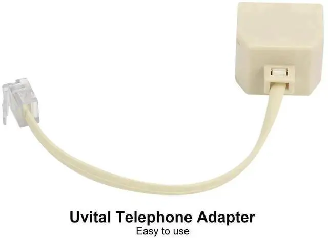 Alt view image 3 of 5 - WRIARICH 2 Pack Yellow RJ11 6P4C Two Way Telephone Splitter, Male to Dual Female Landline Phone Line Separator Wall Adapter for Landline Phones, Fax, Modems