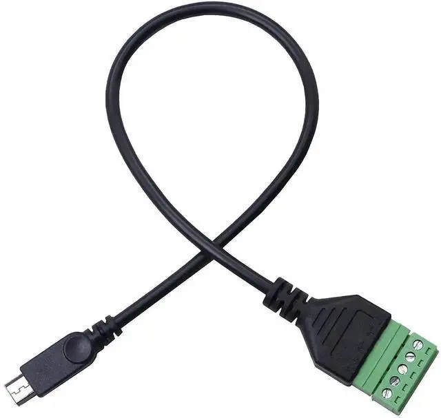 Alt view image 7 of 7 - WRIARICH 1ft Micro USB Male to 5-Pin Screw Terminal Female Adapter, Solderless Charging & Data Transfer Extension Cord