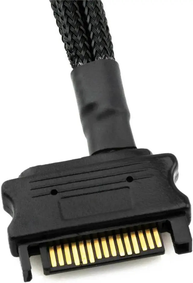 Alt view image 3 of 6 - WRIARICH 5-Pack 15Pin SATA to 4×3/4Pin Fan 12V Power Adapter Cable