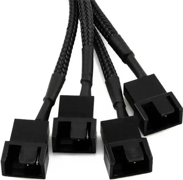 Alt view image 4 of 6 - WRIARICH 5-Pack 15Pin SATA to 4×3/4Pin Fan 12V Power Adapter Cable