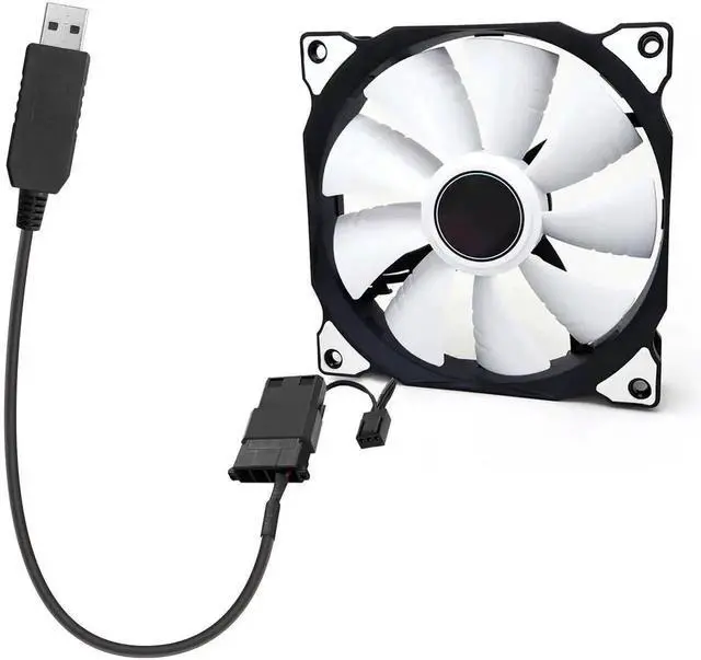 Alt view image 7 of 7 - WRIARICH 2 Pack USB to 12V Molex Fan Step-Up Power Cable, 30cm(11.8 Inch) USB Port to Molex Adapter Cord for PC Cooling Fan Power Supply