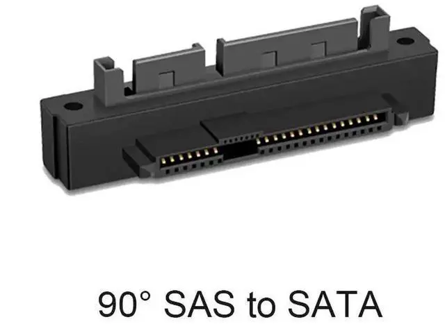 Alt view image 2 of 6 - WRIARICH Professional SFF-8482 SAS to SATA Adapter Converter, Optional 90 Degree Right Angle / 180 Straight Head SAS SATA Bridge for Server Motherboard 2.5/3.5 Inch HDD SSD Storage Upgrade