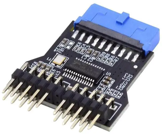 Main image of WRIARICH Motherboard 19Pin USB3.0 Header Splitter Adapter, 19Pin Male to Dual 9Pin USB2.0 Female Internal Hub Port Multiplier Extension Connector