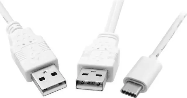 Alt view image 3 of 3 - WRIARICH USB 3.1 Type-C to Dual USB A Male Y Cable, Extra Power & Data Cord for Phone and Hard Drive