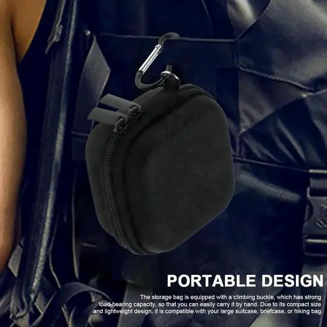 Alt view image 3 of 4 - WRIARICH Shockproof Hard EVA Headphone Storage Travel Case with Mesh Pocket and Carabiner, Compatible with Shokz OpenFit Air Wireless Earphones