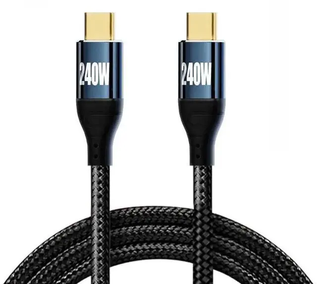 Alt view image 7 of 7 - WRIARICH 50CM USB-C to USB-C Cable, 240W 48V 5A Fast Charging Cord, 480Mbps Data Cable for Laptop, Tablet, Phone