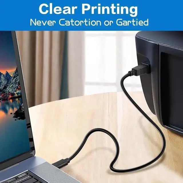 Alt view image 5 of 6 - WRIARICH 3FT USB C to USB B Cable, Printer Scanner MIDI Cord for Digital Piano, MIDI Controller, DJ Controller