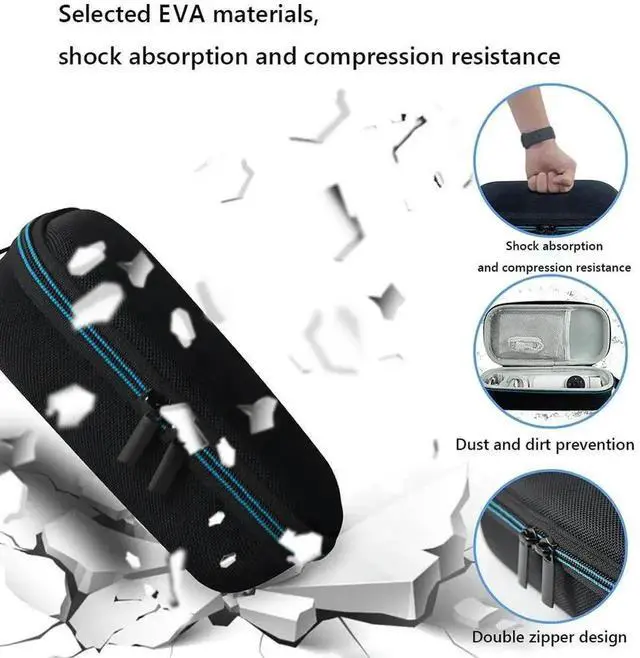 Alt view image 2 of 3 - WRIARICH Shockproof Anti-Drop Storage Carrying Case with Built-in Mesh Pocket, Protective Bag for Flow Device & Accessories