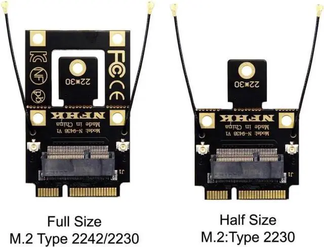 Alt view image 6 of 7 - WRIARICH ChenYang M.2 NGFF Key-A to Mini PCI-E WiFi Converter Adapter, M.2 Wireless Card Riser Compatible with Intel 9260/8265/7260 WiFi6 WiFi7 AC BT Cards