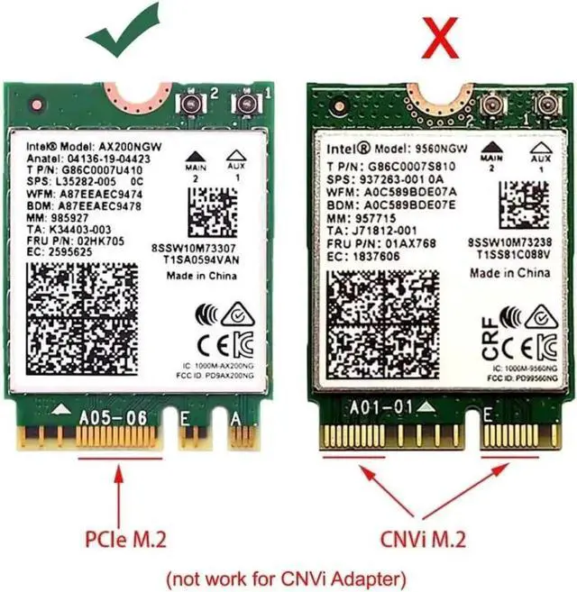 Alt view image 7 of 7 - WRIARICH ChenYang M.2 NGFF Key-A to Mini PCI-E WiFi Converter Adapter, M.2 Wireless Card Riser Compatible with Intel 9260/8265/7260 WiFi6 WiFi7 AC BT Cards