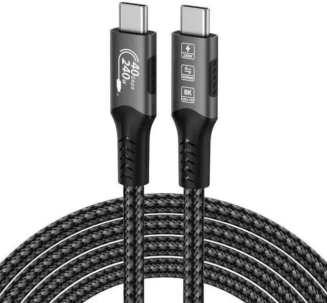 Main image of WRIARICH 1.6FT USB C Cable, 240W PD Fast Charging, USB4 40Gbps Data Cable, 8K@60Hz HD Display, Thunderbolt 4/3 Compatible for iPhone 16, MacBook, Hub, Docking
