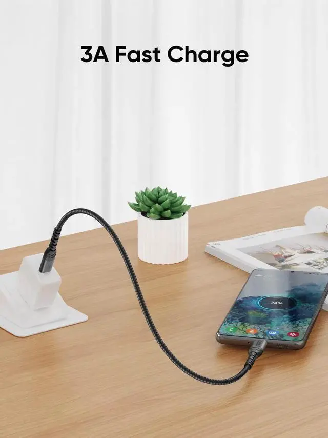 Alt view image 2 of 7 - WRIARICH 2 Pack 1FT Short USB C Cable, 60W Fast Charging Braided Type C Data Cord for iPhone 15/16, iPad, MacBook, Galaxy, Power Bank