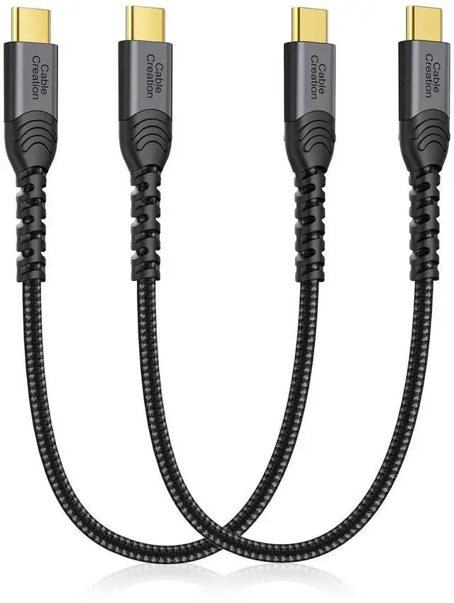 Main image of WRIARICH 2 Pack 1FT Short USB C Cable, 60W Fast Charging Braided Type C Data Cord for iPhone 15/16, iPad, MacBook, Galaxy, Power Bank