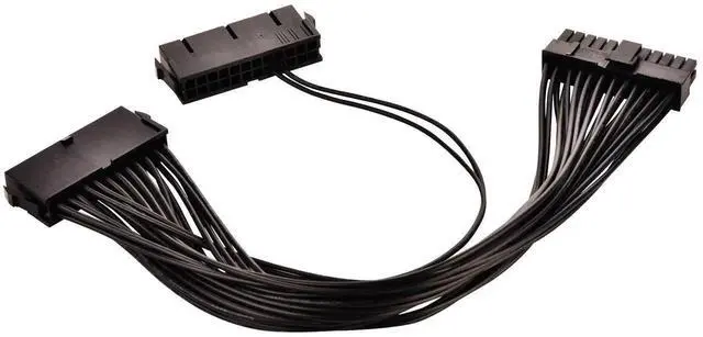 Alt view image 2 of 3 - WRIARICH Dual PSU ATX 24Pin Motherboard Adapter Cable, Secondary Power Supply Sync Cord, 32cm (12.6 Inch)
