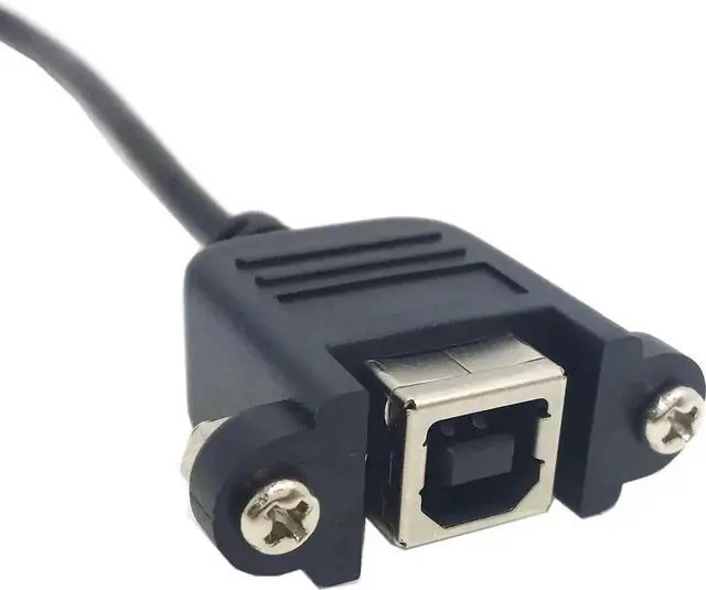 Alt view image 3 of 4 - WRIARICH 20cm Mini USB 5Pin Male to Panel Mount USB B Female Cable with Screws