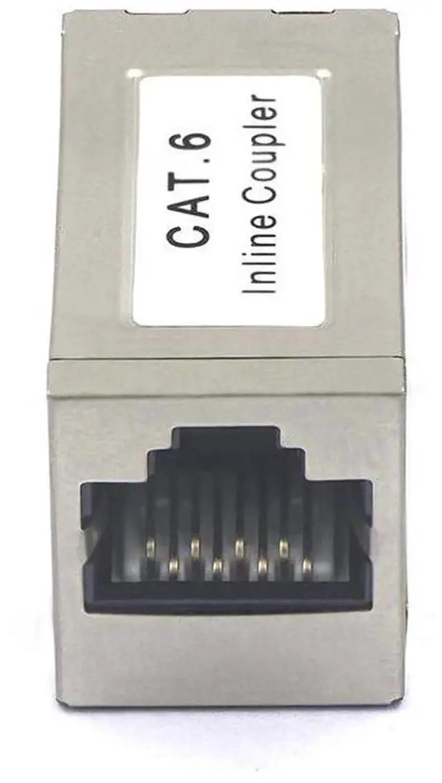Alt view image 4 of 7 - WRIARICH 5 Pack Shielded RJ45 Female to Female Coupler Silver Metal Ethernet Extender, Inline LAN Connector Compatible with Cat5 Cat5e Cat6 Cables, Supports PoE for Network Cable Extension