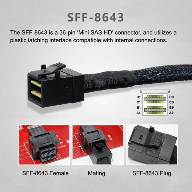 Alt view image 6 of 7 - WRIARICH PCIe 4.0 SFF-8643 to U.2 SFF-8639 Adapter, U.3 NVMe SSD Converter for Motherboard