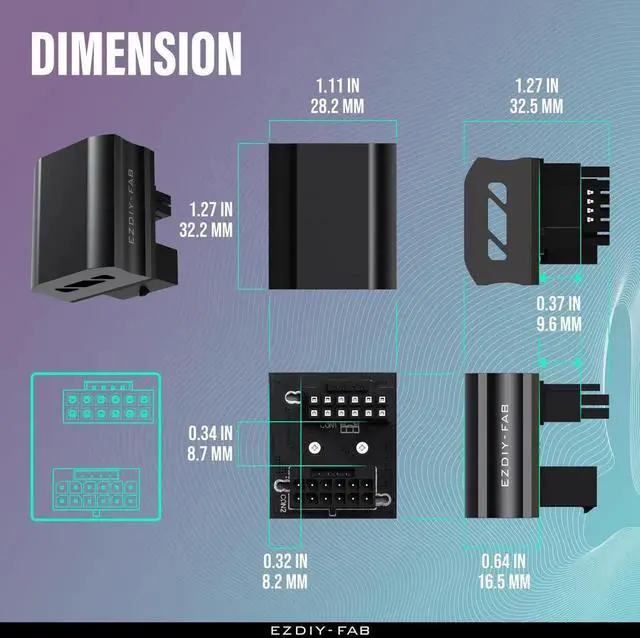 Alt view image 3 of 7 - WRIARICH STD Type 180° 12VHPWR Angled Power Adapter, Max 600W, Black, 1 Pack, Compatible with RTX 4090, 4080, 4070Ti Graphics Cards