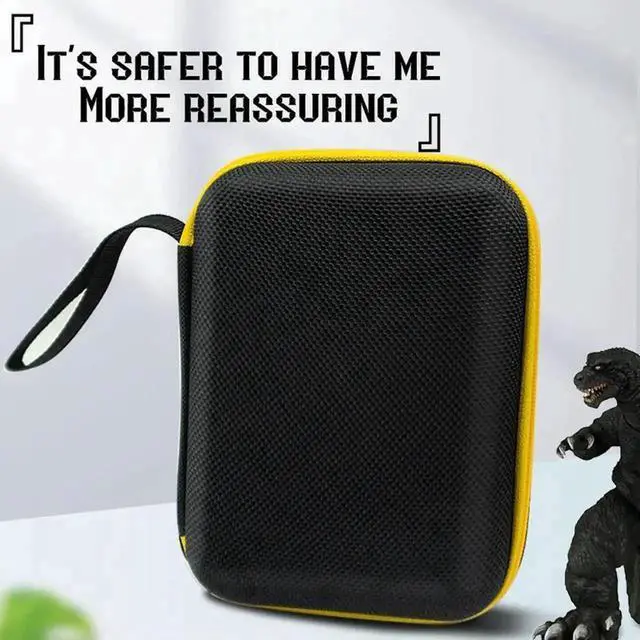 Alt view image 2 of 3 - Shockproof Waterproof EVA Carrying Case with Storage Pockets & Lanyard, Portable Protective Travel Storage Bag Compatible with Miyoo Mini, Miyoo Mini+, RG35XX, RG353V, RG353VS Handheld Game Consoles