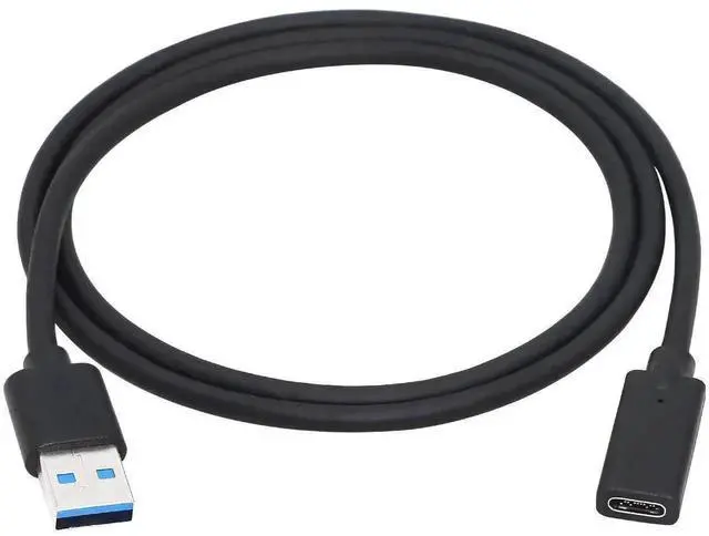 Main image of WRIARICH 3ft Black USB 3.0 Type A Male to USB-C Female Adapter Converter