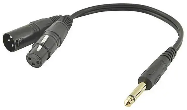 Alt view image 2 of 3 - WRIARICH 6.35mm (1/4 Inch) Stereo Jack to 3-Pin XLR Male/Female Audio Adapter Cable, Professional Mic Cord for Microphones, Speakers & Amplifiers