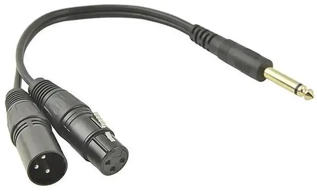 Alt view image 3 of 3 - WRIARICH 6.35mm (1/4 Inch) Stereo Jack to 3-Pin XLR Male/Female Audio Adapter Cable, Professional Mic Cord for Microphones, Speakers & Amplifiers