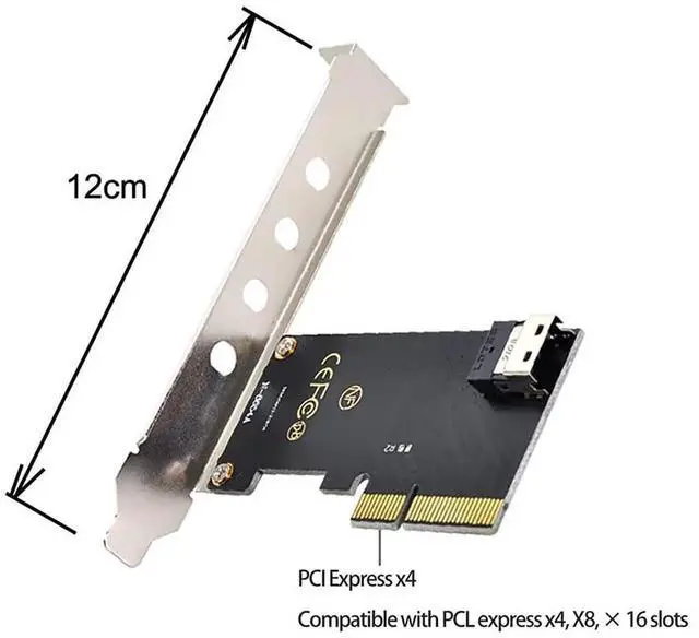 Alt view image 2 of 7 - WRIARICH PCI-E 4X to U.2 SFF-8639 Adapter Kit, SFF-8654 Slimline SAS NVMe SSD Converter for Motherboard