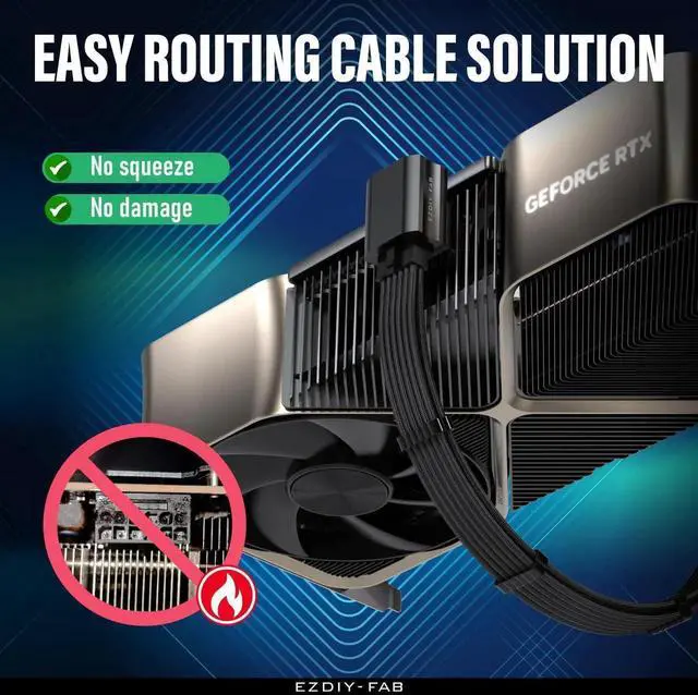 Alt view image 7 of 7 - WRIARICH 90 Degree RVS-Type 12VHPWR 12+4Pin GPU Power Adapter, Max 600W Output, Black, 1 Pack, Compatible with RTX 4090, 4080, 4070Ti Graphics Cards
