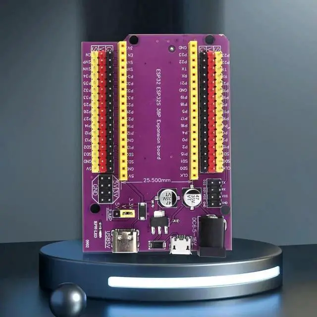 Alt view image 2 of 3 - WRIARICH NodeMCU-32S ESP32 Development Board TYPE-C & Micro USB Dual Port WiFi Bluetooth GPIO Expansion Module