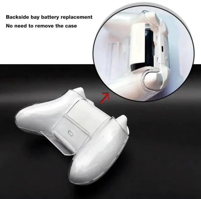 Alt view image 3 of 3 - WRIARICH Transparent Clear Crystal Protective Case, Anti-Slip Shockproof Travel Cover Skin Shell for Xbox Series X/S Controller