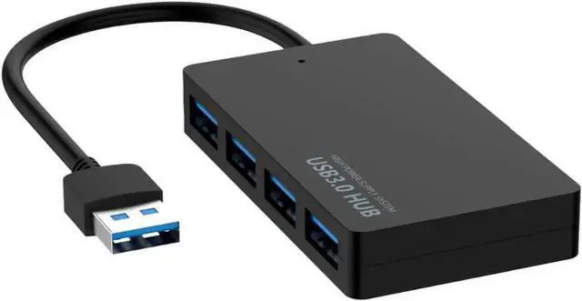 Alt view image 6 of 7 - WRIARICH USB to 4-Port USB 3.0 Ultra Slim Data Hub, 5Gbps High Speed Splitter Compatible with Windows Mac Laptops Ultrabooks, Black