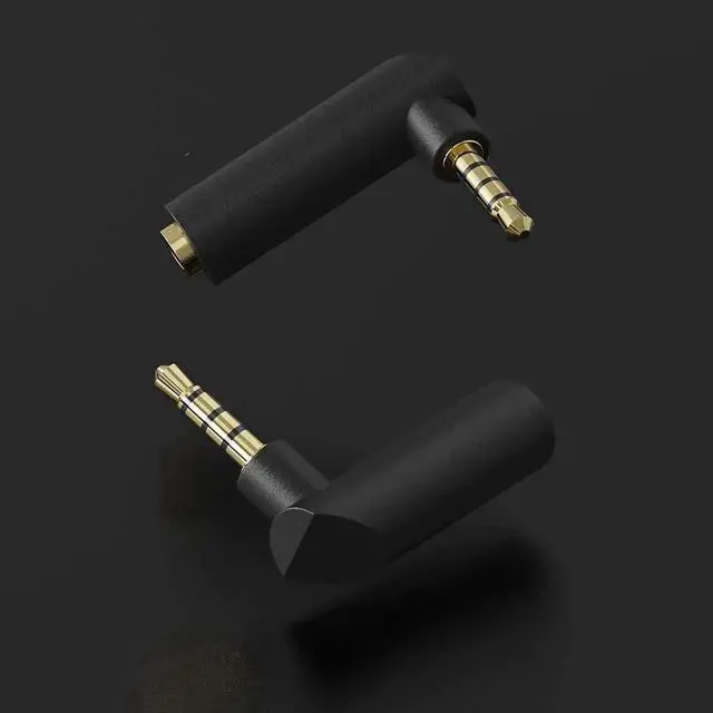 Alt view image 2 of 4 - WRIARICH 90 Degree Right Angle 3.5mm TRRS Audio Adapter, 1/8 Inch Male to Female Headphone Jack Connector for Laptops, Xbox Controllers, Smartphones, Roku Remotes, 2 Pack