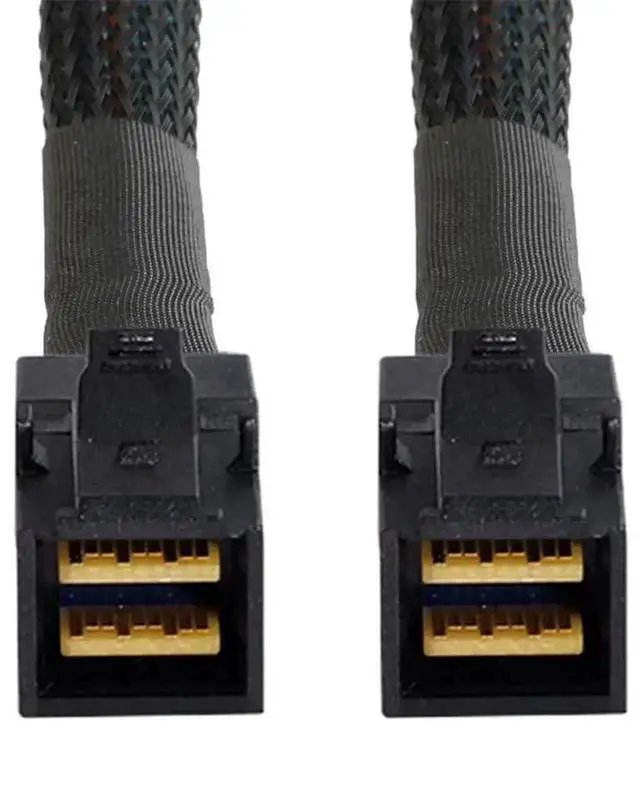 Alt view image 2 of 7 - WRIARICH 50cm Internal SFF-8643 to SFF-8643 Mini SAS HD Interconnect Cable, 12Gbps SAS 3.0 Storage Wire for Server RAID Card & Hard Drive Backplane