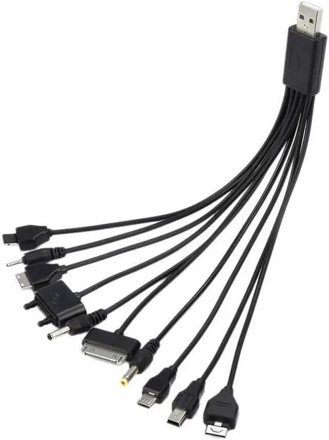 Alt view image 3 of 5 - WRIARICH 10 in 1 Multi USB Charging Cable, Universal Multi Tips Portable Fast Charger Cord for Multiple Phones & Small Electronics