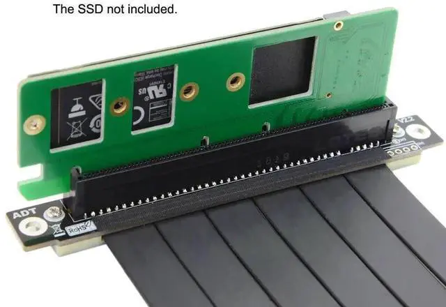 Alt view image 3 of 6 - WRIARICH M.2 NVMe AHCI SSD to PCIe 3.0 X16 Expansion Card, M-Key NGFF NVMe PCI Express X16 Adapter Converter for Desktop PC Storage Upgrade