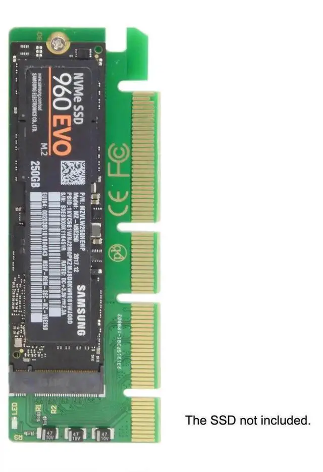 Alt view image 6 of 6 - WRIARICH M.2 NVMe AHCI SSD to PCIe 3.0 X16 Expansion Card, M-Key NGFF NVMe PCI Express X16 Adapter Converter for Desktop PC Storage Upgrade